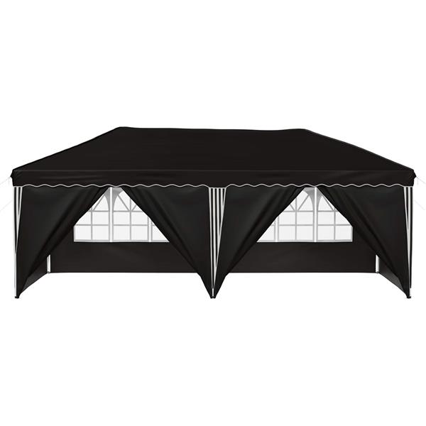 Grote foto vidaxl pop up feesttent 575 x 288 x 245 cm zwart tuin en terras overige tuin en terras