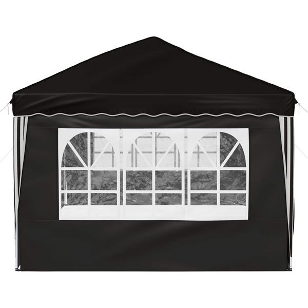 Grote foto vidaxl pop up feesttent 575 x 288 x 245 cm zwart tuin en terras overige tuin en terras