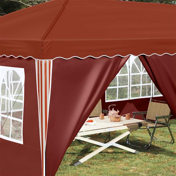 Grote foto vidaxl pop up feesttent 575 x 288 x 245 cm terracotta tuin en terras overige tuin en terras
