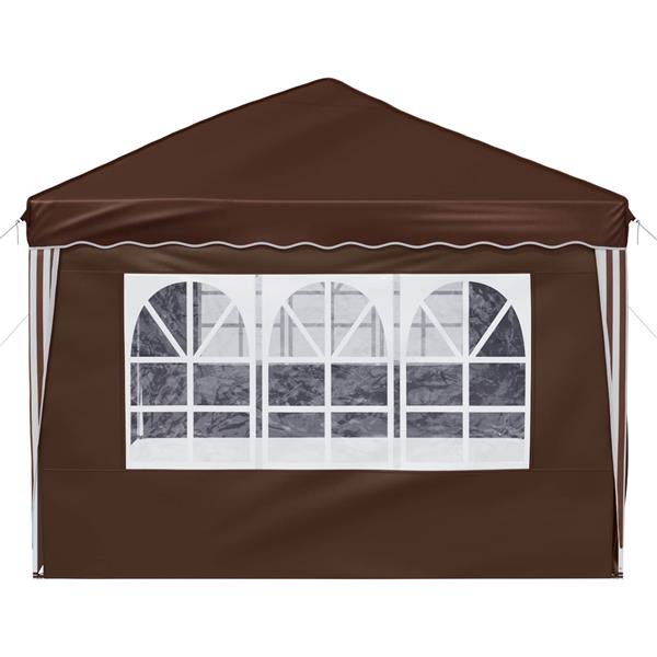 Grote foto vidaxl pop up feesttent 575 x 288 x 245 cm bruin tuin en terras overige tuin en terras