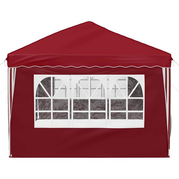 Grote foto vidaxl pop up feesttent 575 x 288 x 245 cm bordeauxrood tuin en terras overige tuin en terras