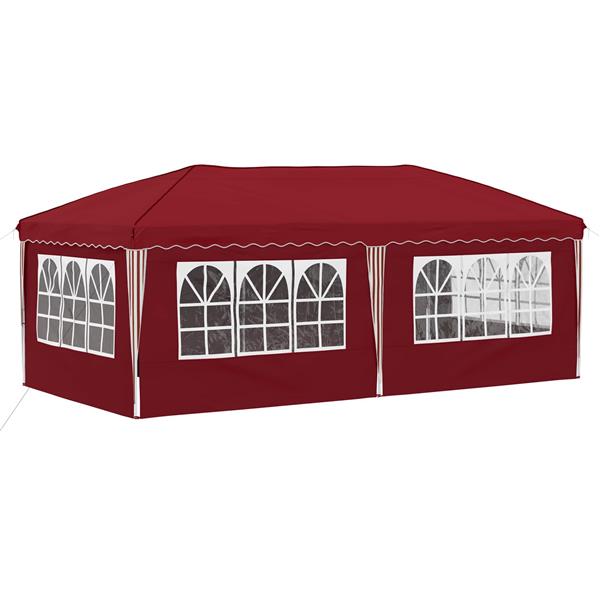 Grote foto vidaxl pop up feesttent 575 x 288 x 245 cm bordeauxrood tuin en terras overige tuin en terras