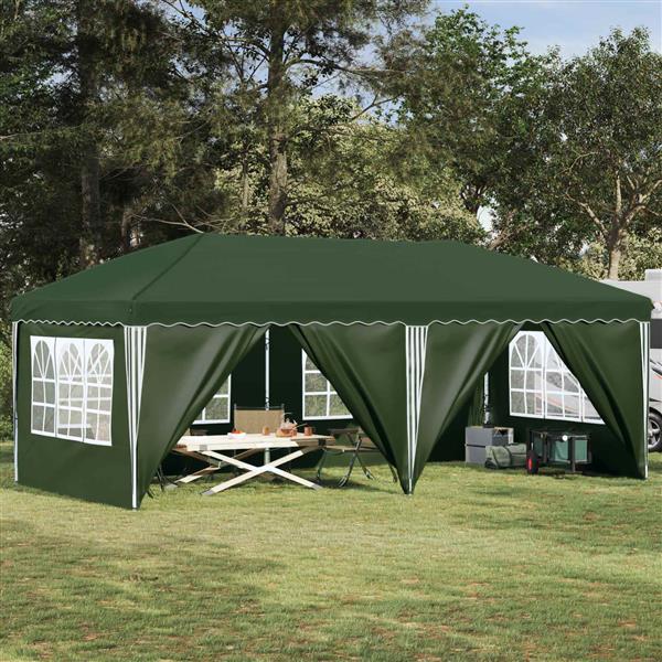 Grote foto vidaxl pop up feesttent 575 x 288 x 245 cm groen tuin en terras overige tuin en terras