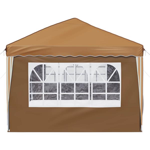 Grote foto vidaxl pop up feesttent 575 x 288 x 245 cm beige tuin en terras overige tuin en terras