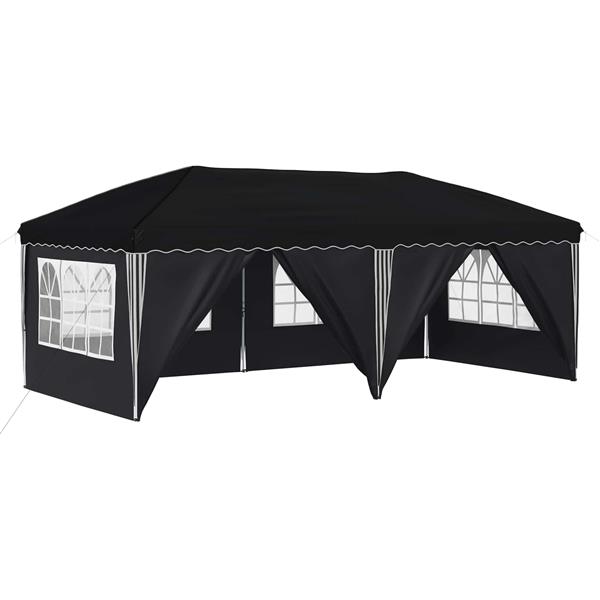 Grote foto vidaxl pop up feesttent 575 x 288 x 245 cm antracietkleurig tuin en terras overige tuin en terras