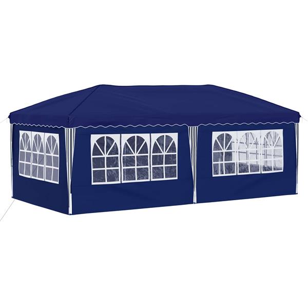Grote foto vidaxl pop up feesttent 575 x 288 x 245 cm blauw tuin en terras overige tuin en terras