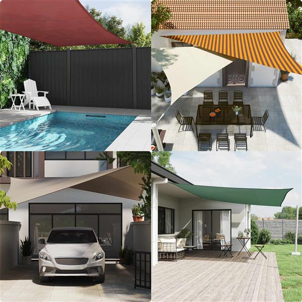 Grote foto vidaxl zonneschaduwzeil oranje en bruin 6 x 3 m 100 polyester oxford tuin en terras overige tuin en terras