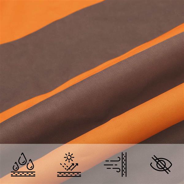 Grote foto vidaxl zonneschaduwzeil oranje en bruin 6 x 3 m 100 polyester oxford tuin en terras overige tuin en terras