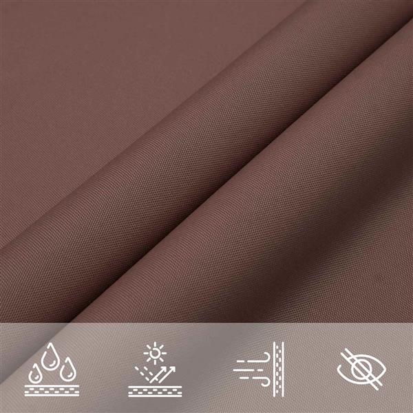 Grote foto vidaxl zonneschaduwzeil bruin 6 x 2 m 100 polyester oxford tuin en terras overige tuin en terras