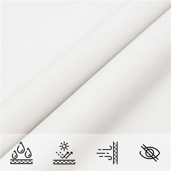 Grote foto vidaxl zonneschaduwzeil wit 6 x 2 m 100 polyester oxford tuin en terras overige tuin en terras