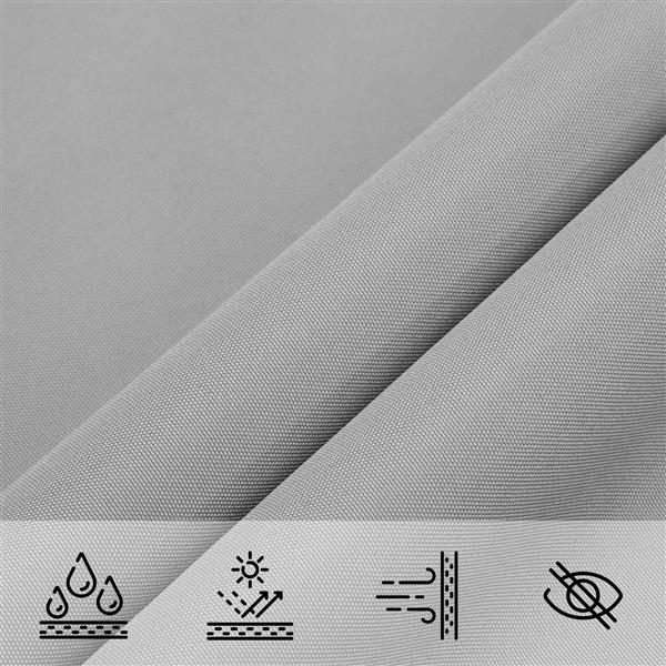 Grote foto vidaxl zonneschaduwzeil lichtgrijs 6 x 2 5 m 100 polyester oxford tuin en terras overige tuin en terras