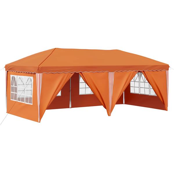 Grote foto vidaxl pop up feesttent 575 x 288 x 245 cm oranje tuin en terras overige tuin en terras