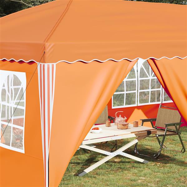 Grote foto vidaxl pop up feesttent 575 x 288 x 245 cm oranje tuin en terras overige tuin en terras