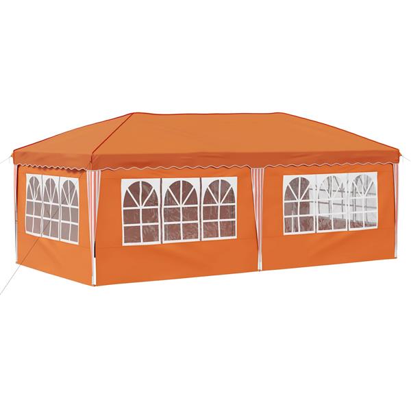 Grote foto vidaxl pop up feesttent 575 x 288 x 245 cm oranje tuin en terras overige tuin en terras