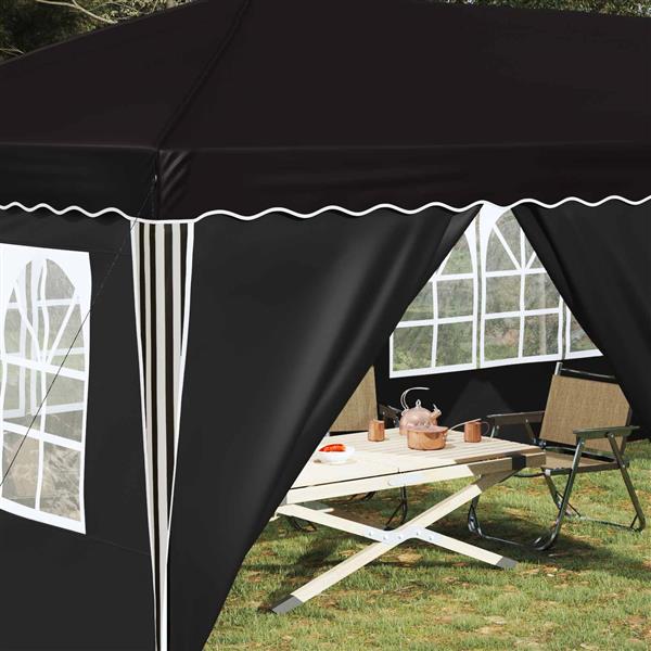 Grote foto vidaxl pop up feesttent 575 x 288 x 245 cm zwart tuin en terras overige tuin en terras