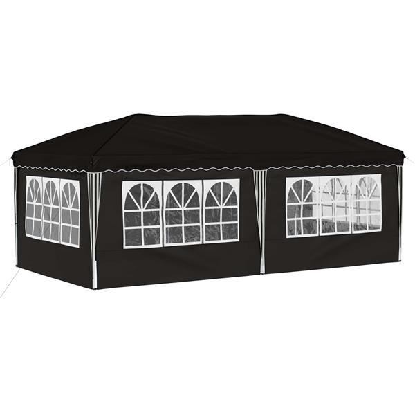 Grote foto vidaxl pop up feesttent 575 x 288 x 245 cm zwart tuin en terras overige tuin en terras