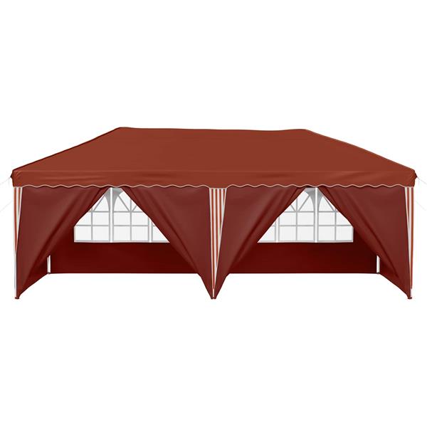 Grote foto vidaxl pop up feesttent 575 x 288 x 245 cm terracotta tuin en terras overige tuin en terras