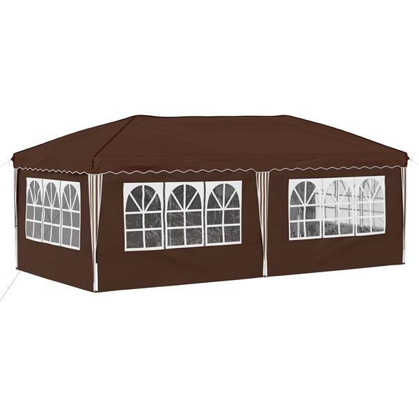 Grote foto vidaxl pop up feesttent 575 x 288 x 245 cm bruin tuin en terras overige tuin en terras