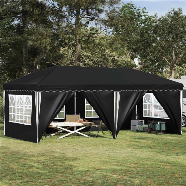 Grote foto vidaxl pop up feesttent 575 x 288 x 245 cm antracietkleurig tuin en terras overige tuin en terras