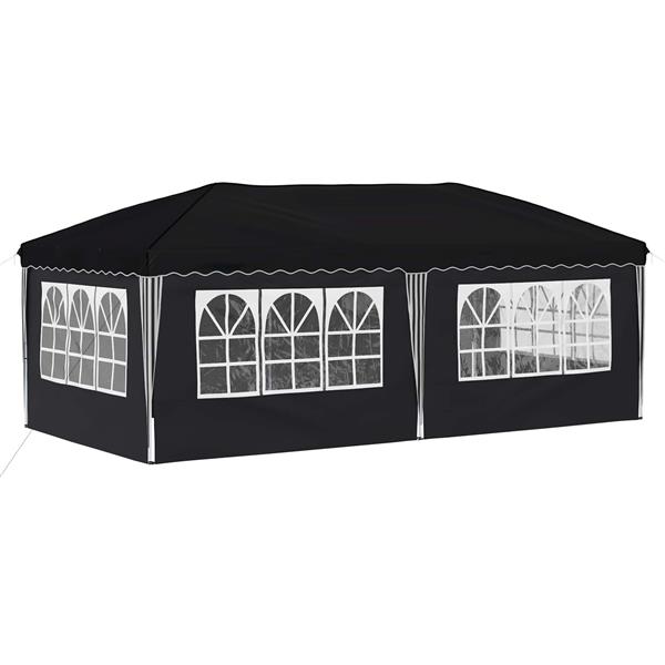 Grote foto vidaxl pop up feesttent 575 x 288 x 245 cm antracietkleurig tuin en terras overige tuin en terras