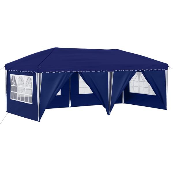 Grote foto vidaxl pop up feesttent 575 x 288 x 245 cm blauw tuin en terras overige tuin en terras