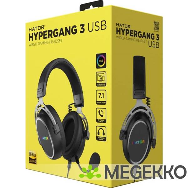 Grote foto hator hypergang 3 usb hi res rgb gaming headset zwart audio tv en foto koptelefoons