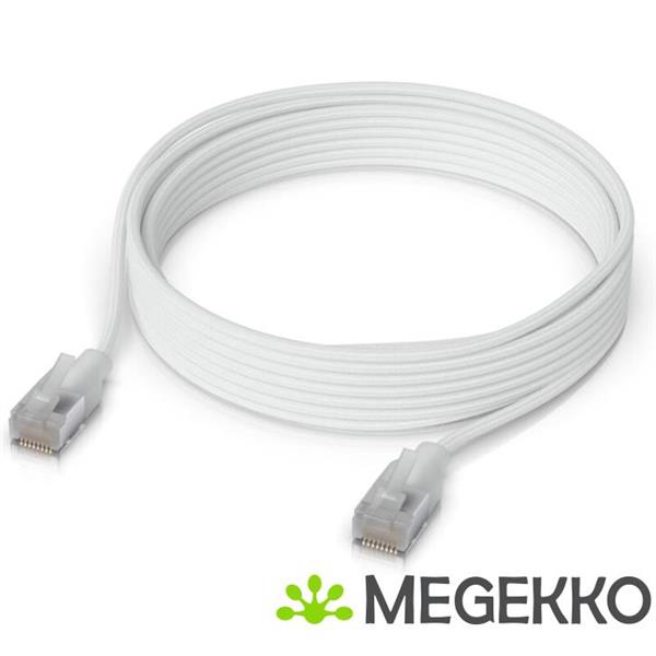 Grote foto ubiquiti unifi patch cable cat6a 3m transparant wit computers en software netwerkkaarten routers en switches
