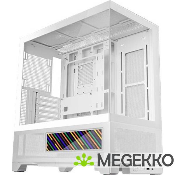 Grote foto mars gaming mc lcdx midi tower wit computers en software behuizingen en kasten