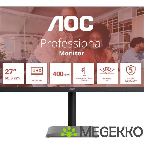 Grote foto aoc professional u27e4cv 27 4k ips monitor computers en software overige computers en software