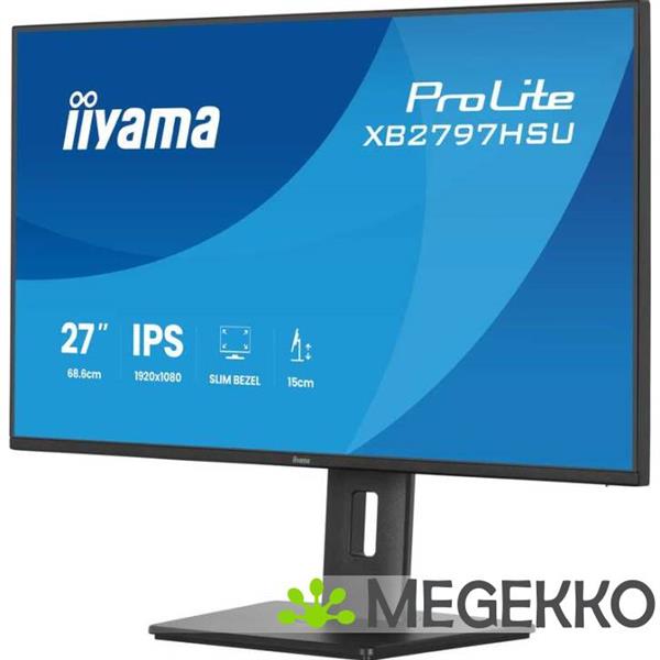 Grote foto iiyama prolite xb2797hsu b1 27 full hd ips monitor computers en software overige computers en software