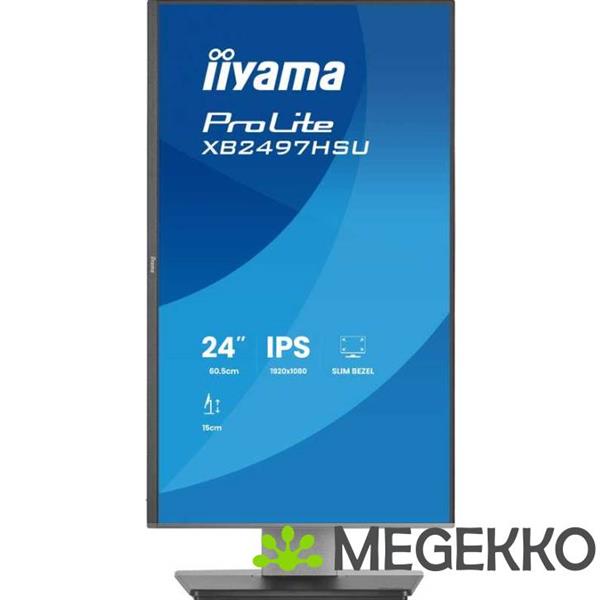 Grote foto iiyama prolite xb2497hsu b1 24 full hd ips monitor computers en software overige computers en software