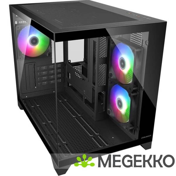 Grote foto cougar gaming fv150 mini rgb mini tower zwart computers en software behuizingen en kasten