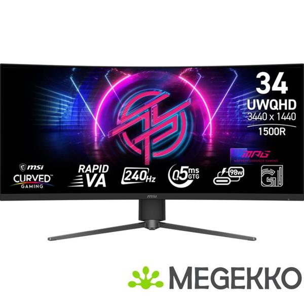 Grote foto msi mpg 346cqrf x24 34 wqhd ultrawide gaming monitor computers en software overige computers en software
