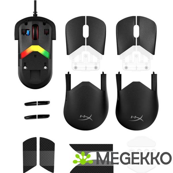 Grote foto hyperx pulsefire saga gaming muis zwart computers en software overige computers en software