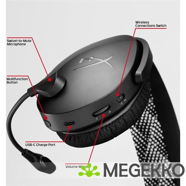 Grote foto hyperx cloud jet draadloze headset in blauw audio tv en foto koptelefoons