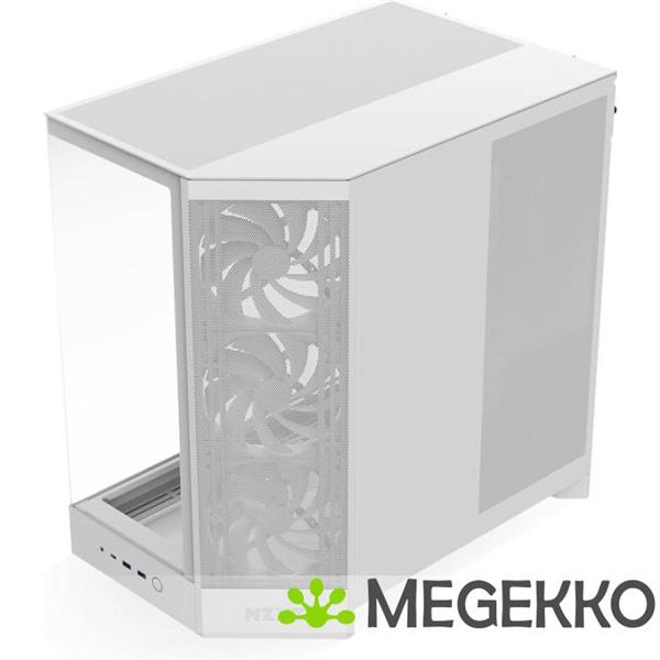 Grote foto nzxt h9 flow white 2025 computers en software behuizingen en kasten