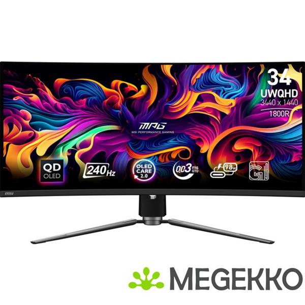 Grote foto msi mpg 341cqpx qd oled 34 quad hd oled monitor computers en software overige computers en software