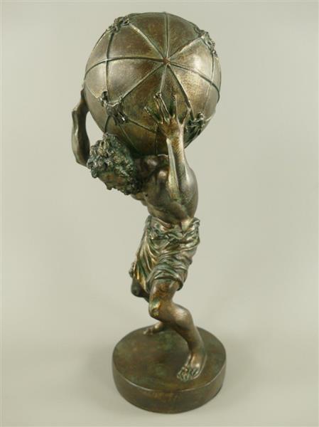 Grote foto beeld atlas 42 cm polystone decoratief beeld tuin en terras tuindecoratie