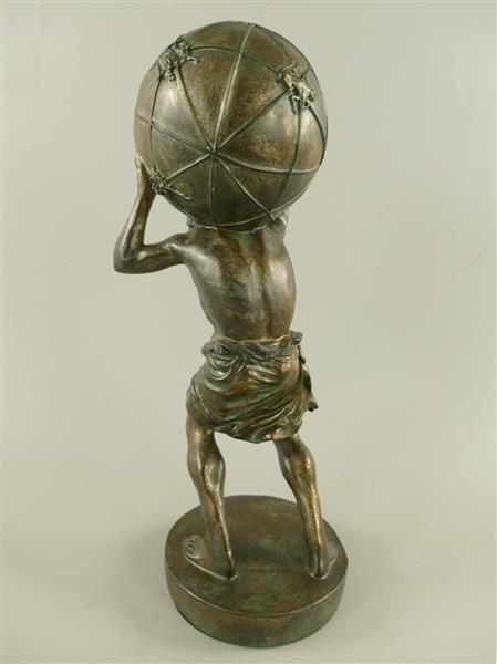 Grote foto beeld atlas 42 cm polystone decoratief beeld tuin en terras tuindecoratie