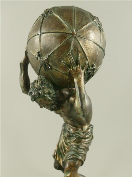 Grote foto beeld atlas 42 cm polystone decoratief beeld tuin en terras tuindecoratie