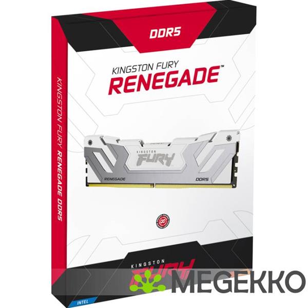 Grote foto kingston ddr5 fury renegade white 1x24gb 8800 cudimm computers en software overige computers en software