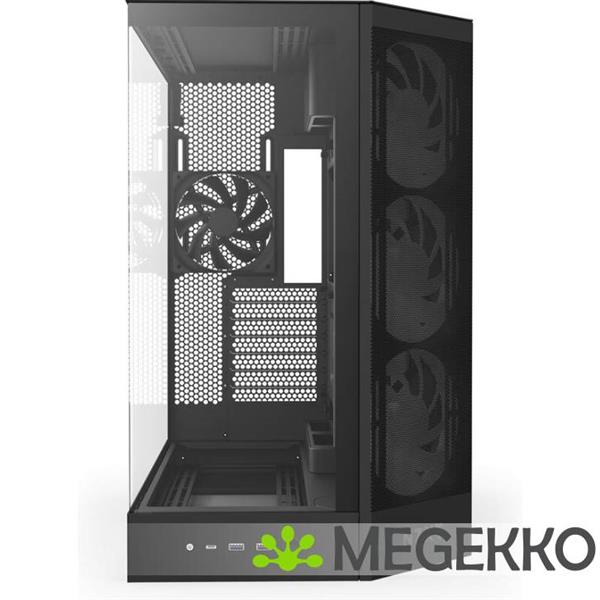 Grote foto nzxt h9 flow rgb black 2025 computers en software behuizingen en kasten