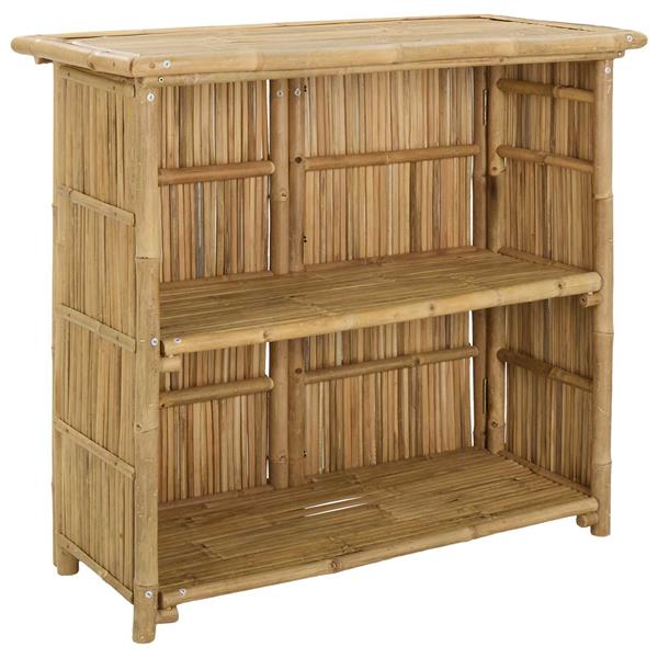 Grote foto vidaxl buiten bartafel naturel 115 x 55 x 105 cm bamboe tuin en terras tuinmeubelen