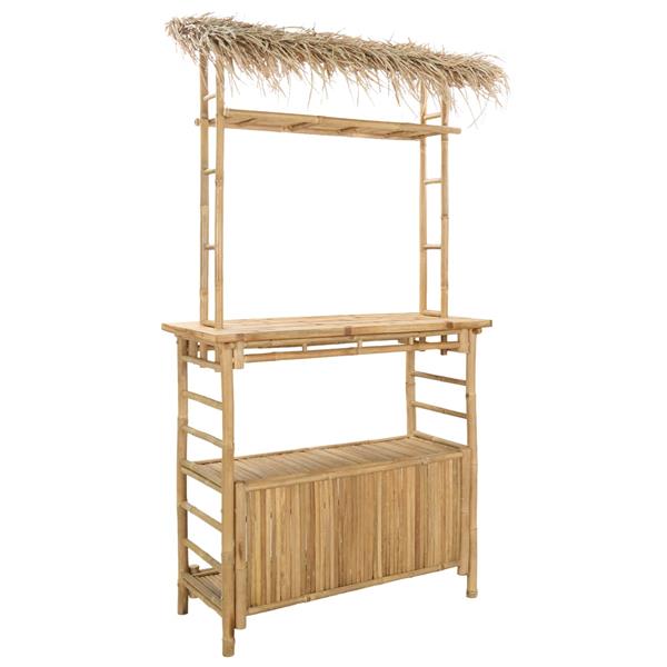 Grote foto vidaxl buiten bartafel naturel 110 x 50 x 209 cm bamboe tuin en terras tuinmeubelen