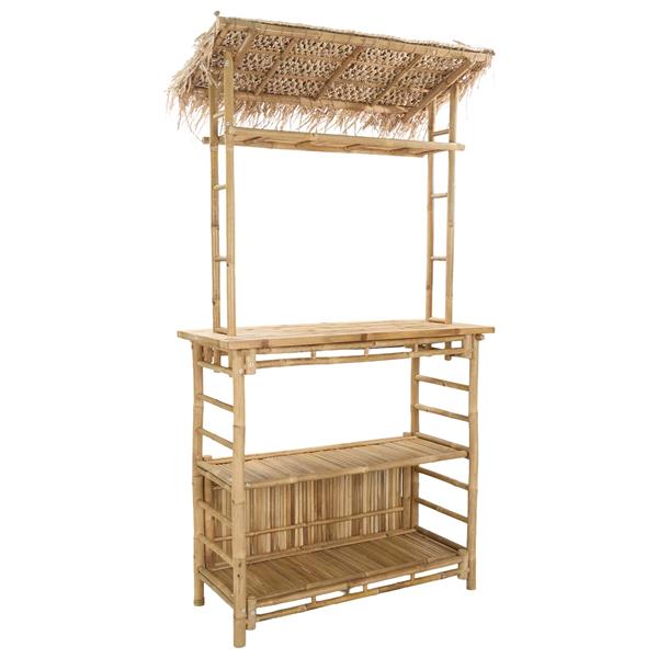 Grote foto vidaxl buiten bartafel naturel 110 x 50 x 209 cm bamboe tuin en terras tuinmeubelen