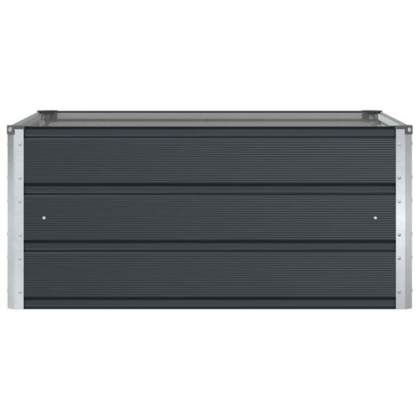 Grote foto vidaxl plantenbak antraciet 100 x 100 x 45 cm staal tuin en terras overige tuin en terras