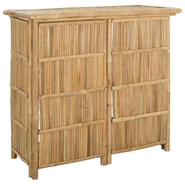 Grote foto vidaxl buiten bartafel naturel 115 x 55 x 105 cm bamboe tuin en terras tuinmeubelen