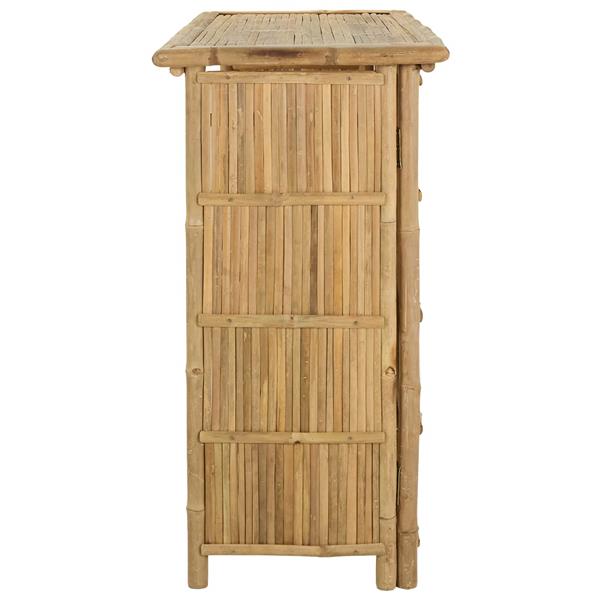 Grote foto vidaxl buiten bartafel naturel 115 x 55 x 105 cm bamboe tuin en terras tuinmeubelen