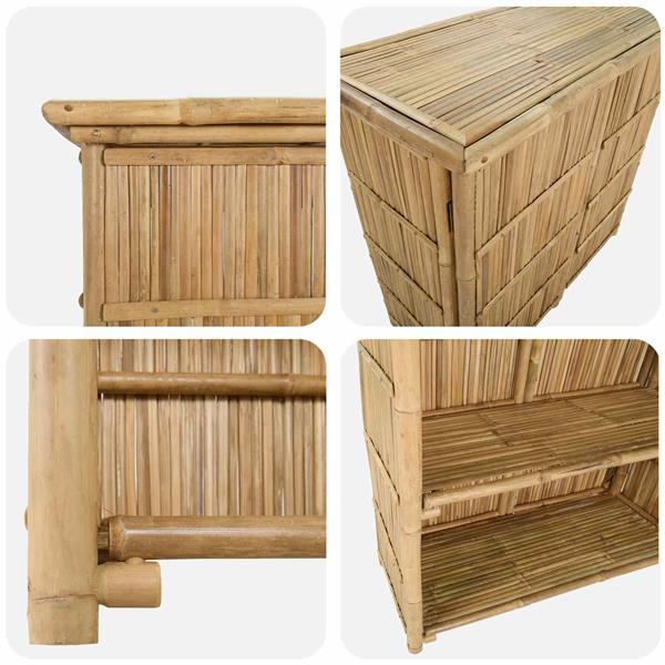 Grote foto vidaxl buiten bartafel naturel 115 x 55 x 105 cm bamboe tuin en terras tuinmeubelen