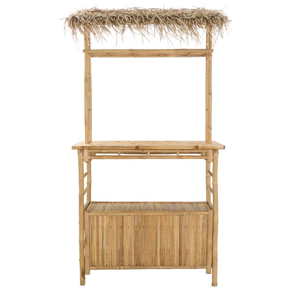 Grote foto vidaxl buiten bartafel naturel 110 x 50 x 209 cm bamboe tuin en terras tuinmeubelen